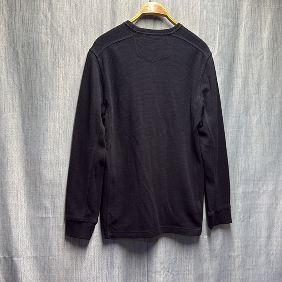 Eddie Bauer Black Long Sleeve waffle fabric size medium - Picture 2 of 6